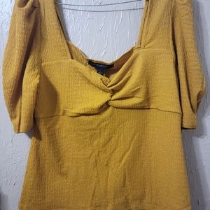 NWT marc new york sweetheart neckline mustard colored Size L